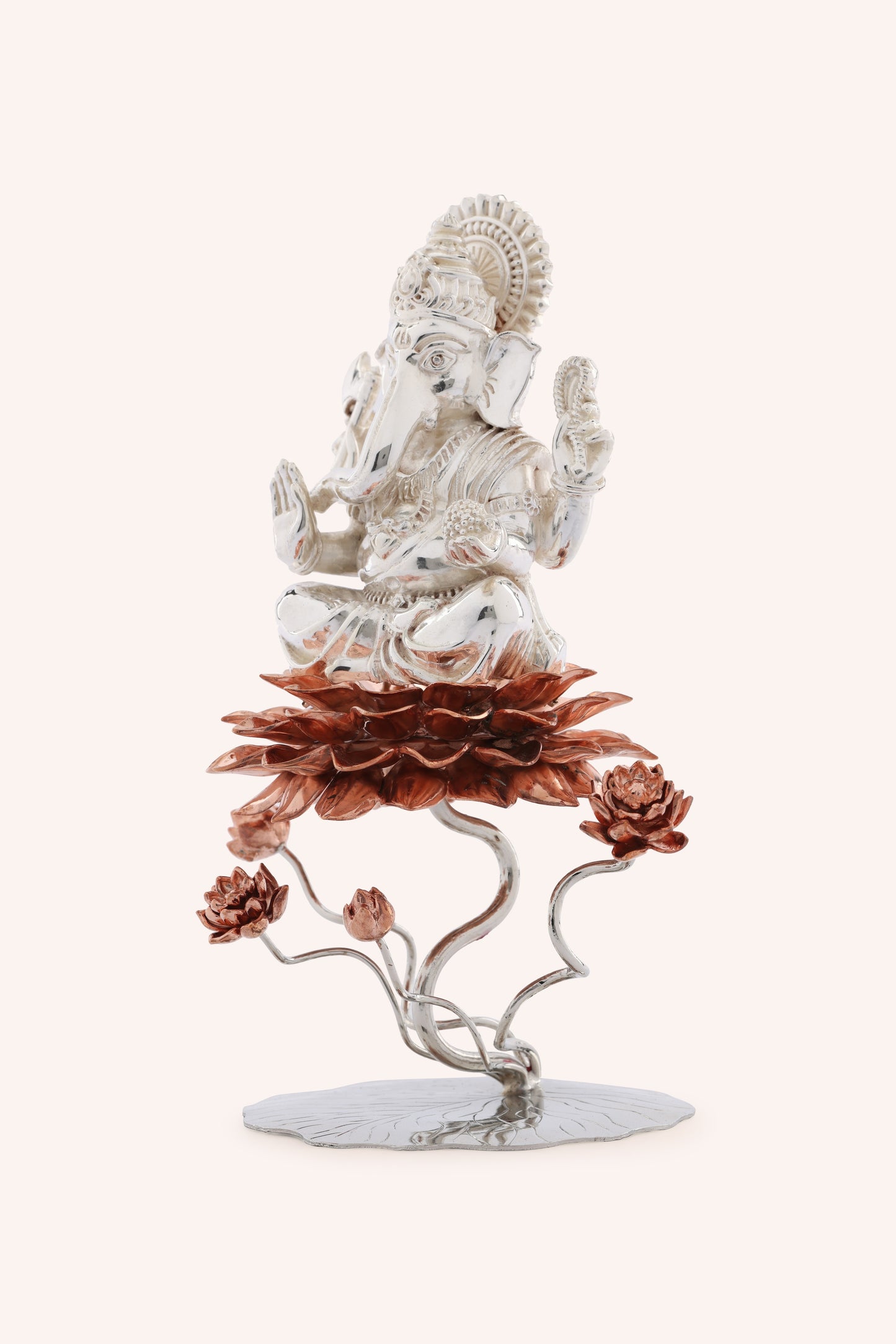 Lord Ganesha Idol on Lotus