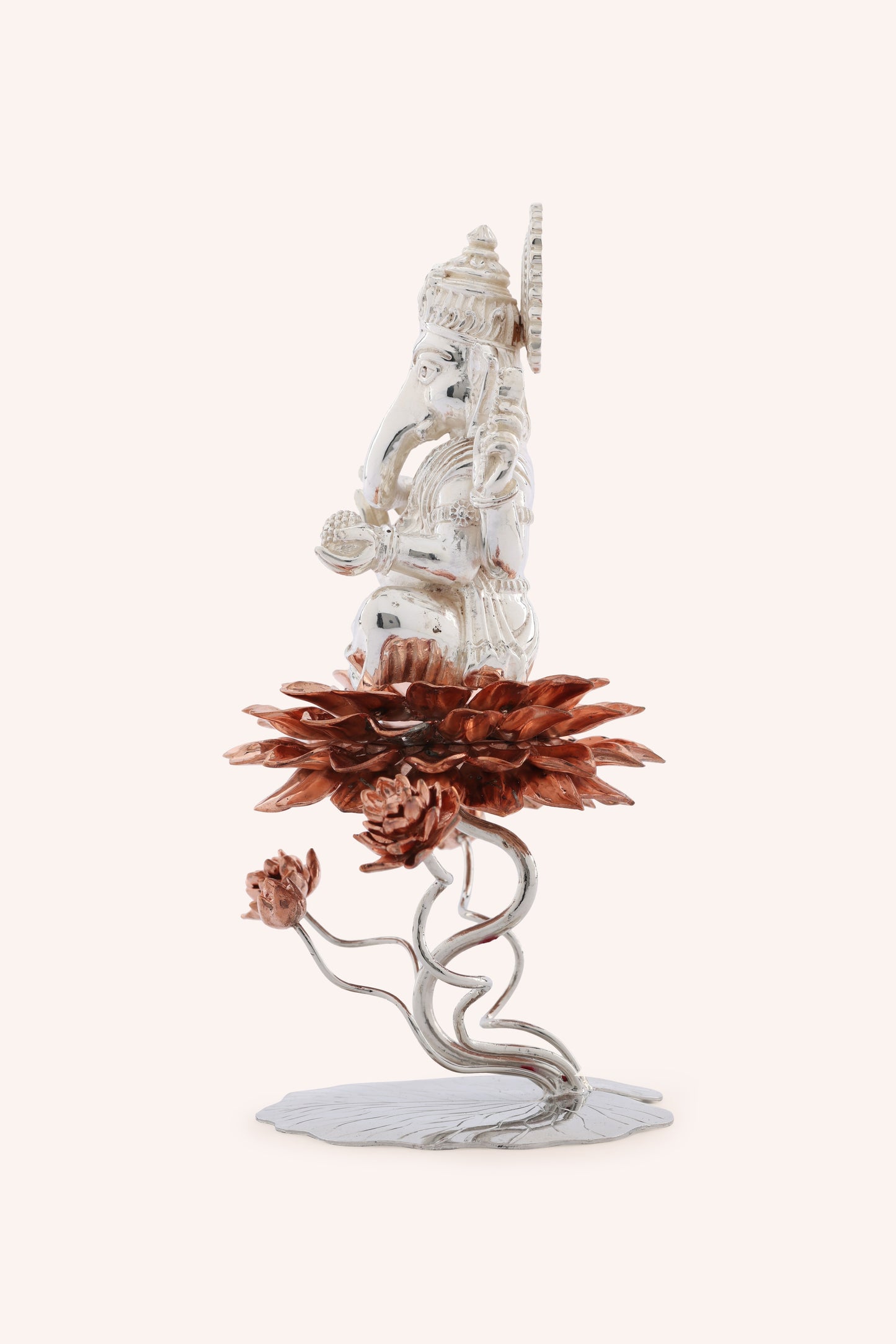 Lord Ganesha Idol on Lotus