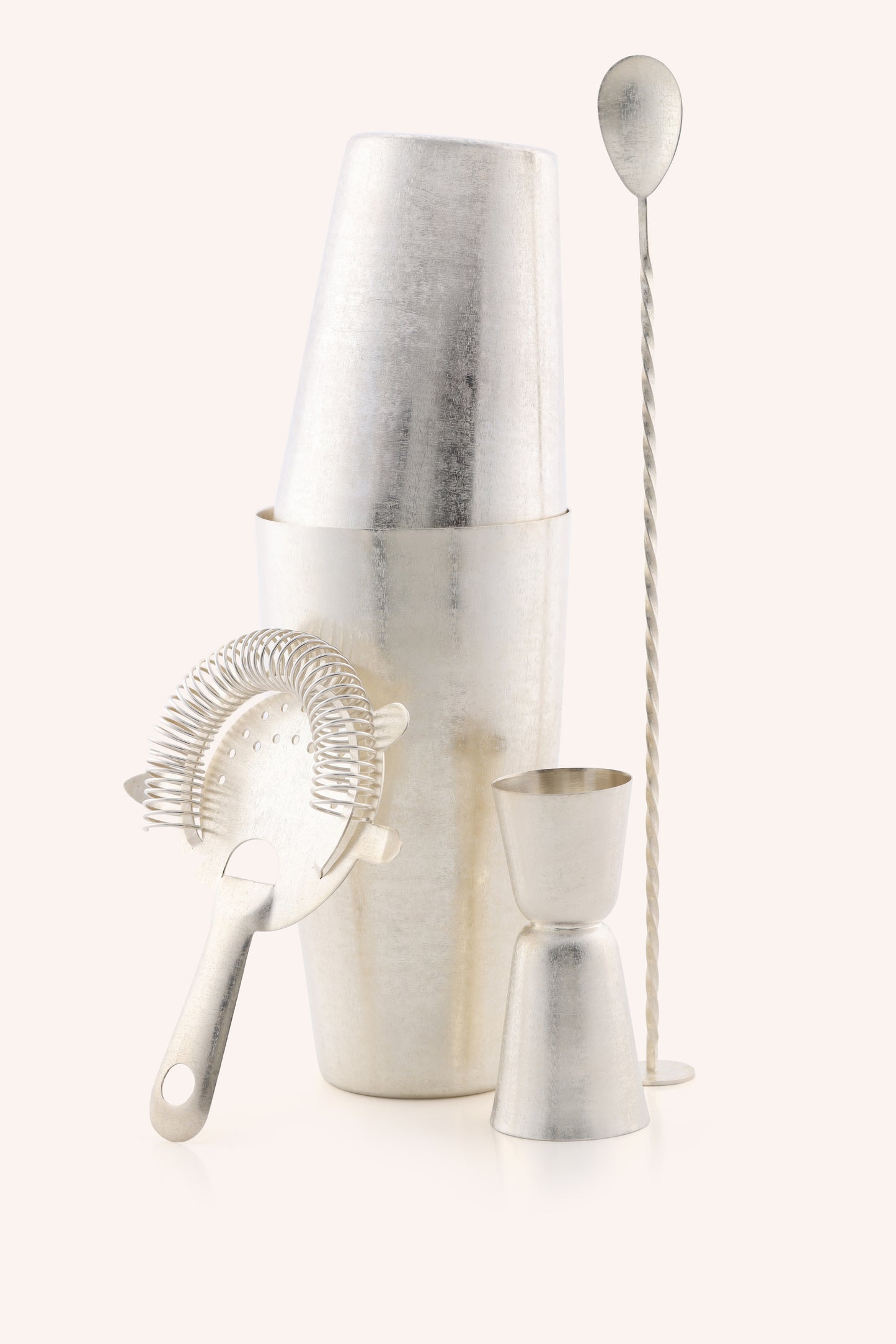 Matte Brushed Silver Cocktail Jigger