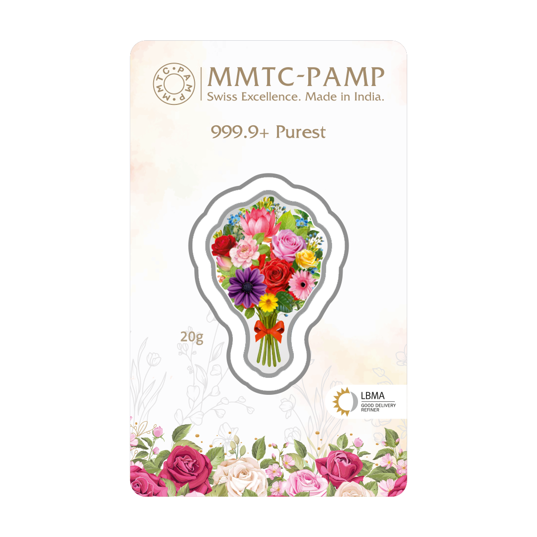 Flower Bouquet 20gm Silver Coin