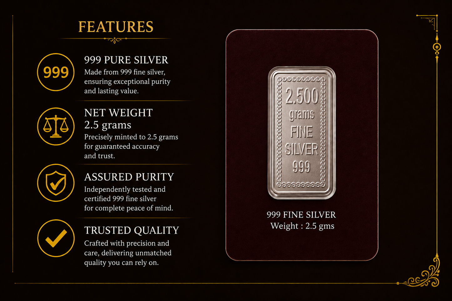Silver Bar 2.5 gm