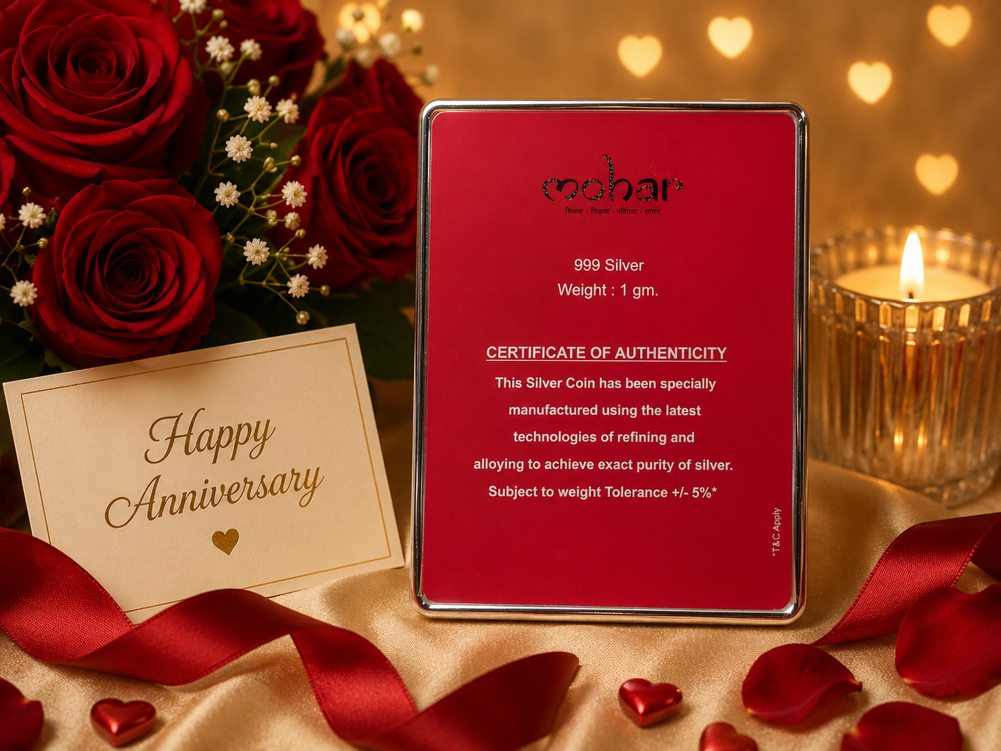Happy Anniversary Silver Coin 1 gm