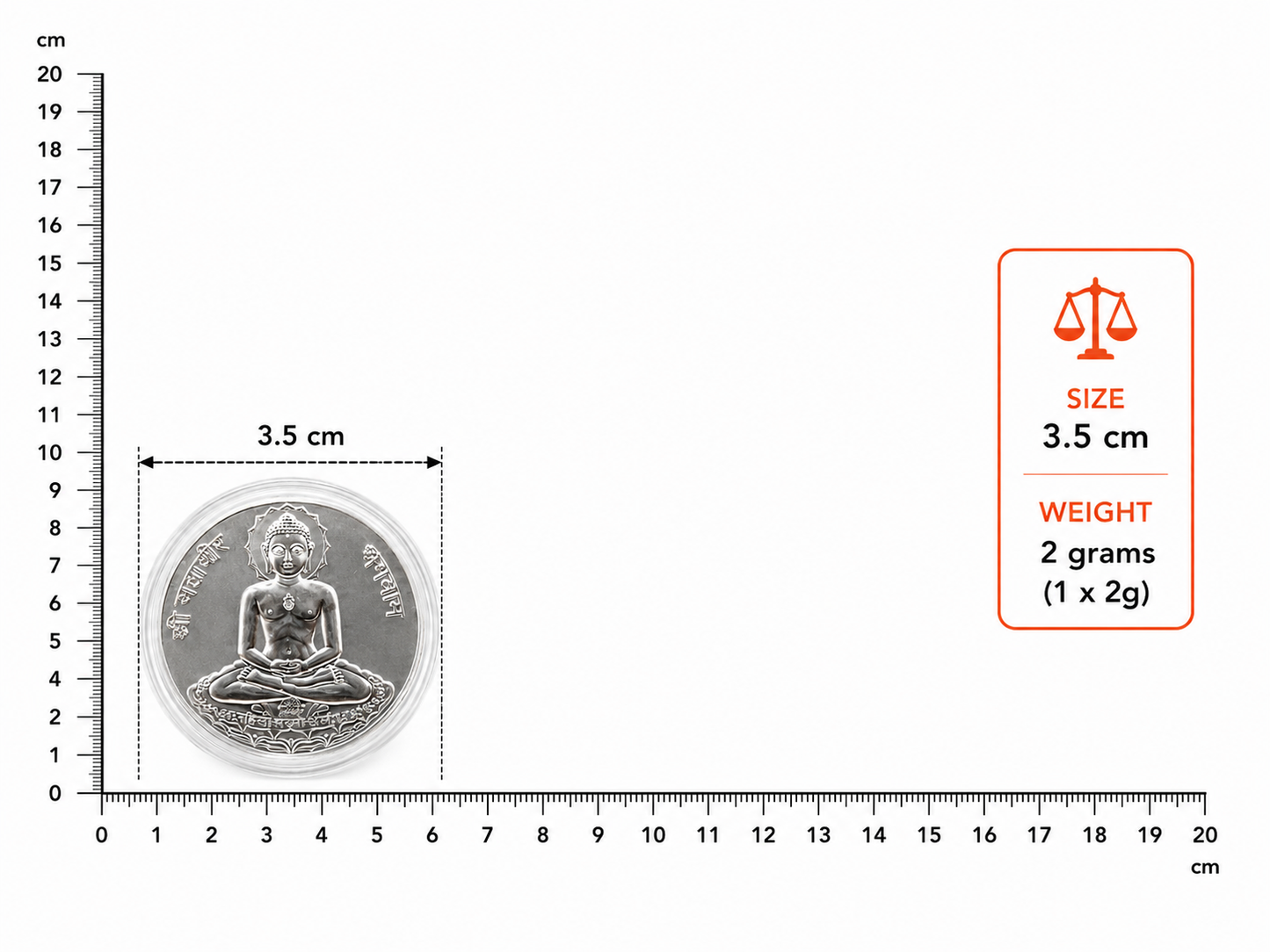 Gautam Buddha Silver Coin 2 gm