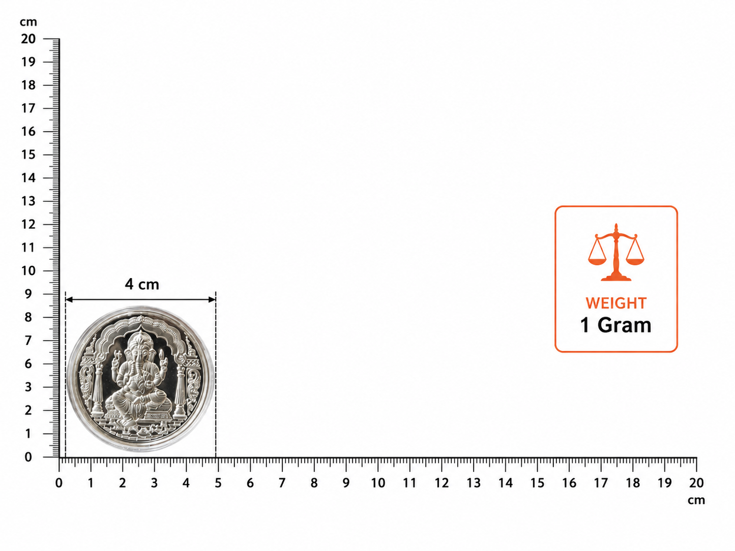 Ganesh Ji Silver Coin 1 gm