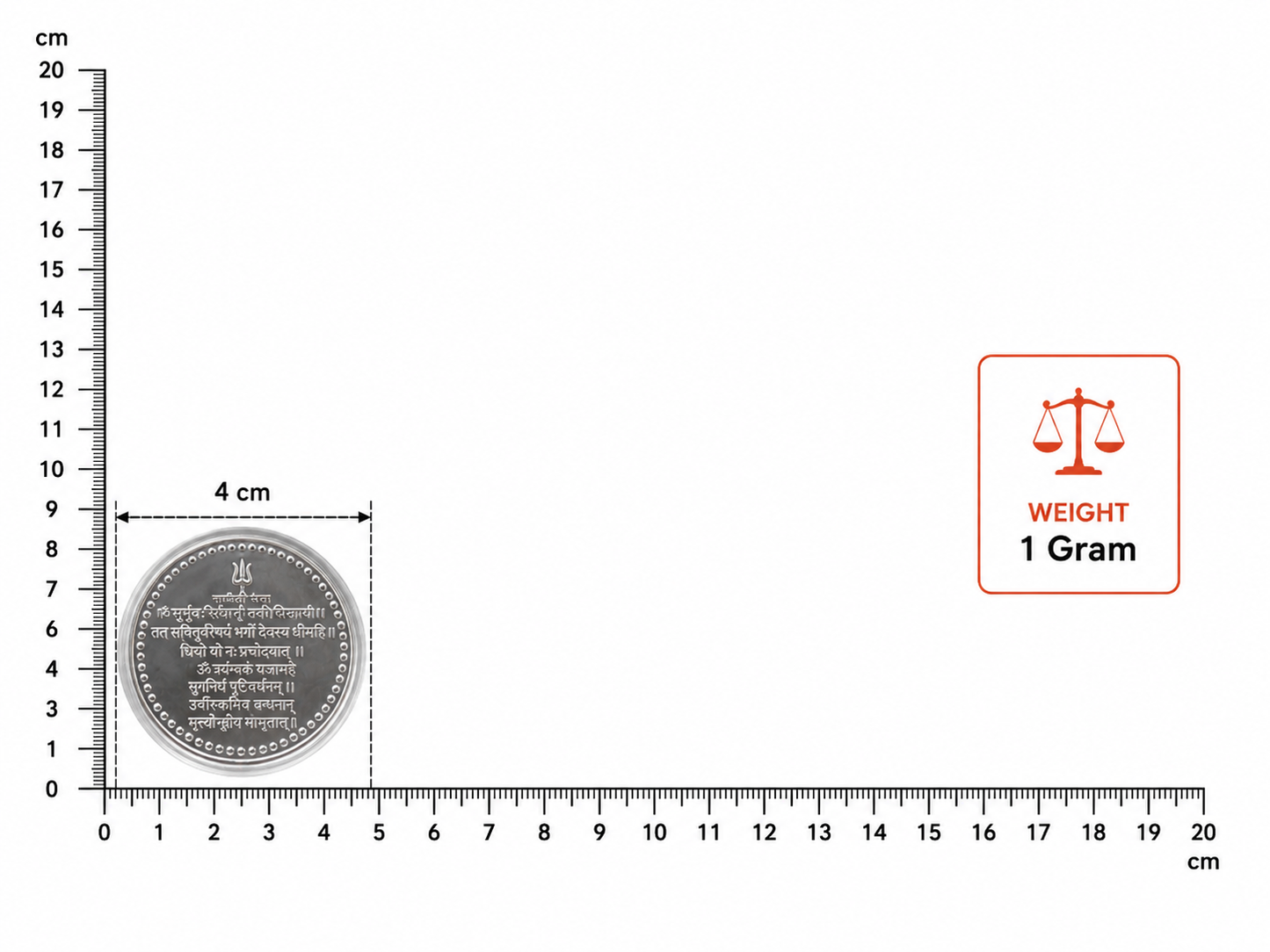 Hindu Scripture Silver Coin 1 gm