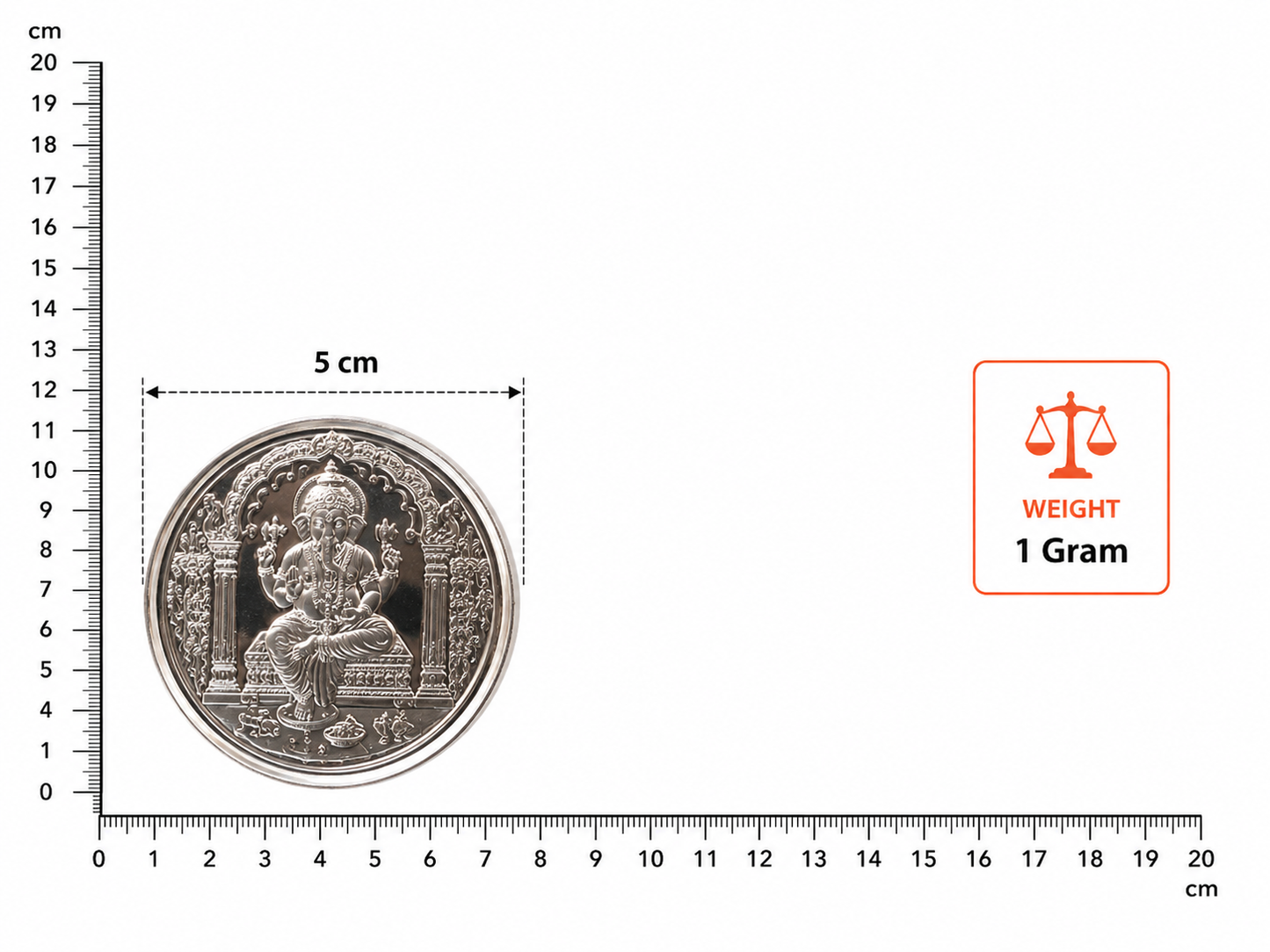 Ganesh Ji Silver Coin 1 gm