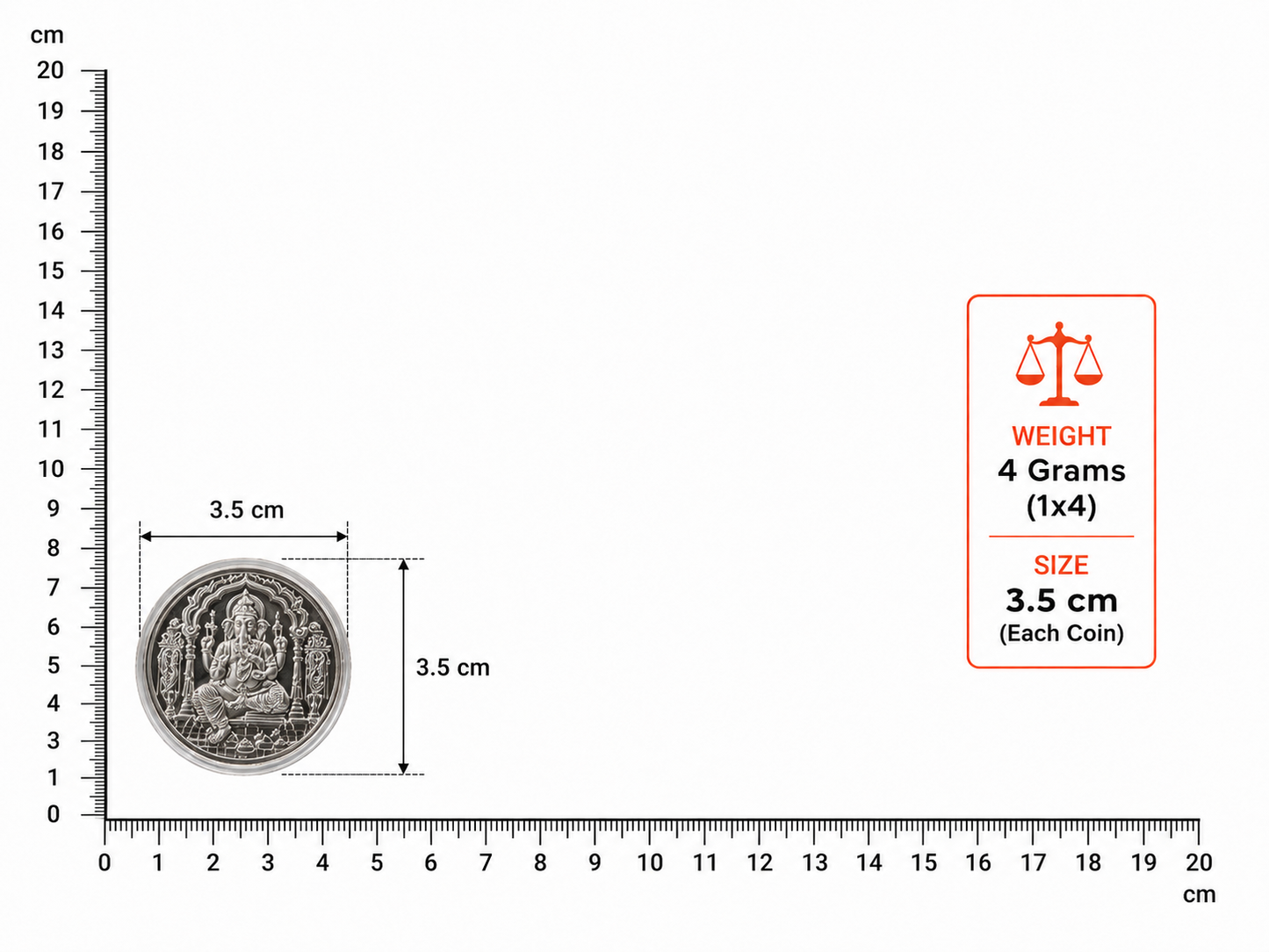 Ganesh Laxmi Silver Coin 4 gm