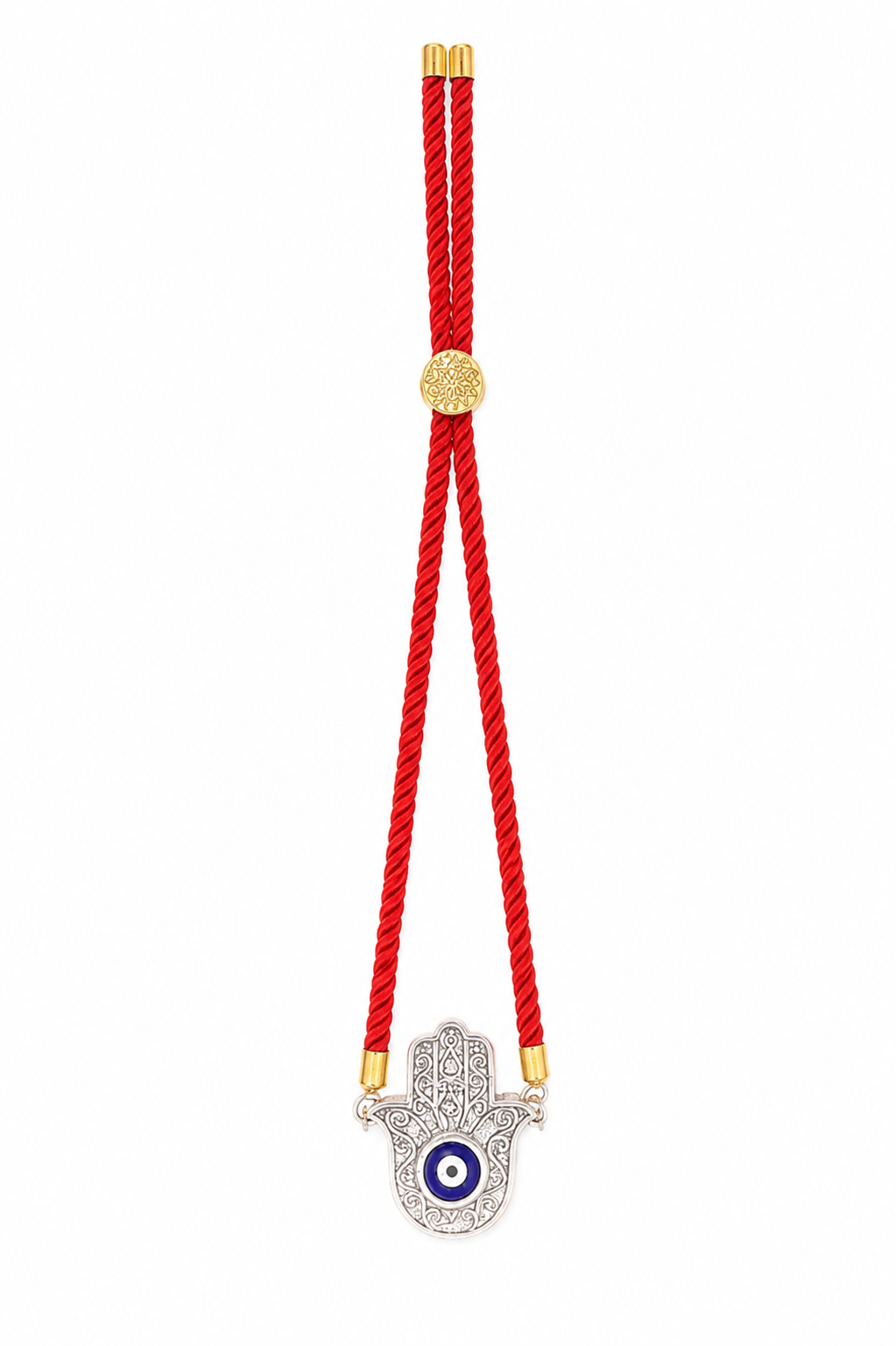 Evil Eye Round Keepsake Rakhi | Converts into a Silver Keychain | Free Key Ring Included