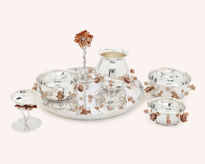 Lotus Puja Thali Set