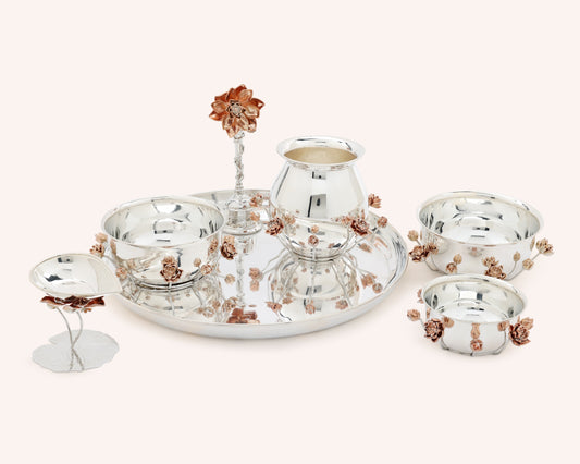 Lotus Puja Thali Set