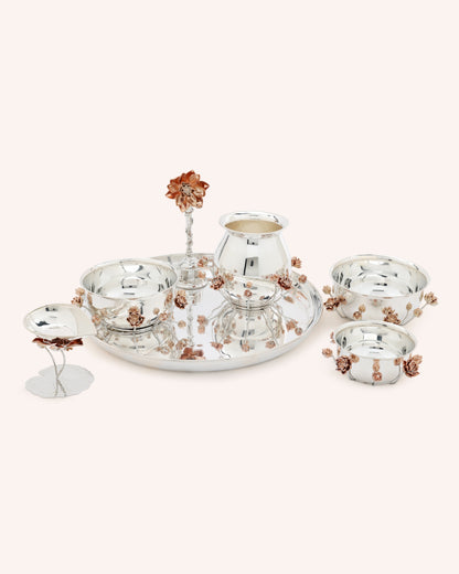 Lotus Puja Thali Set