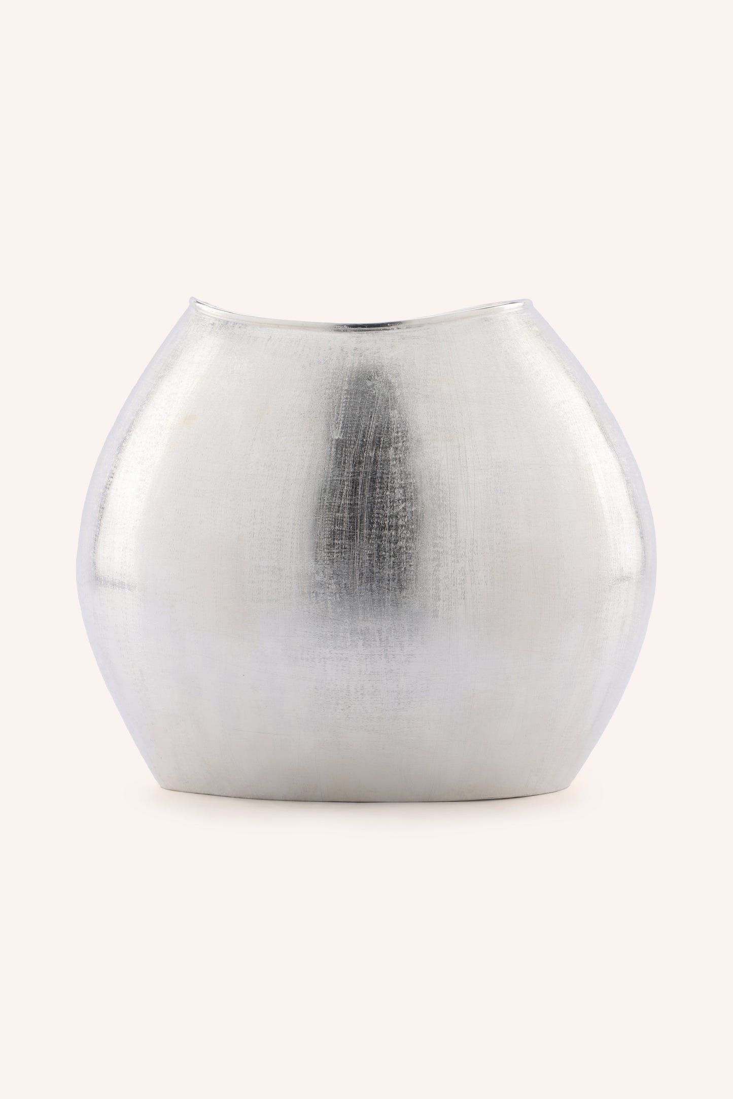 Minimalist Silver Brushed Vase