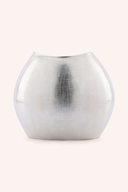 Minimalist Silver Brushed Vase