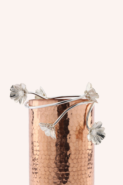 Copper & Silver Blossom Vase (Set of 3)