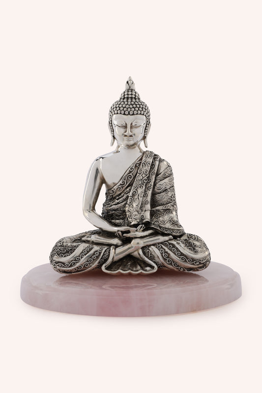 Buddha Centrepiece on Rose Quartz