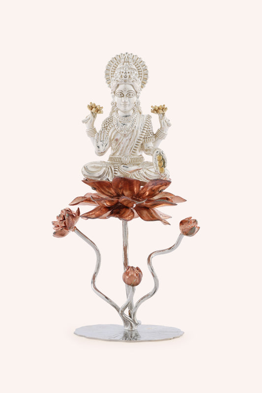 Goddess Lakshmi Idol on Lotus