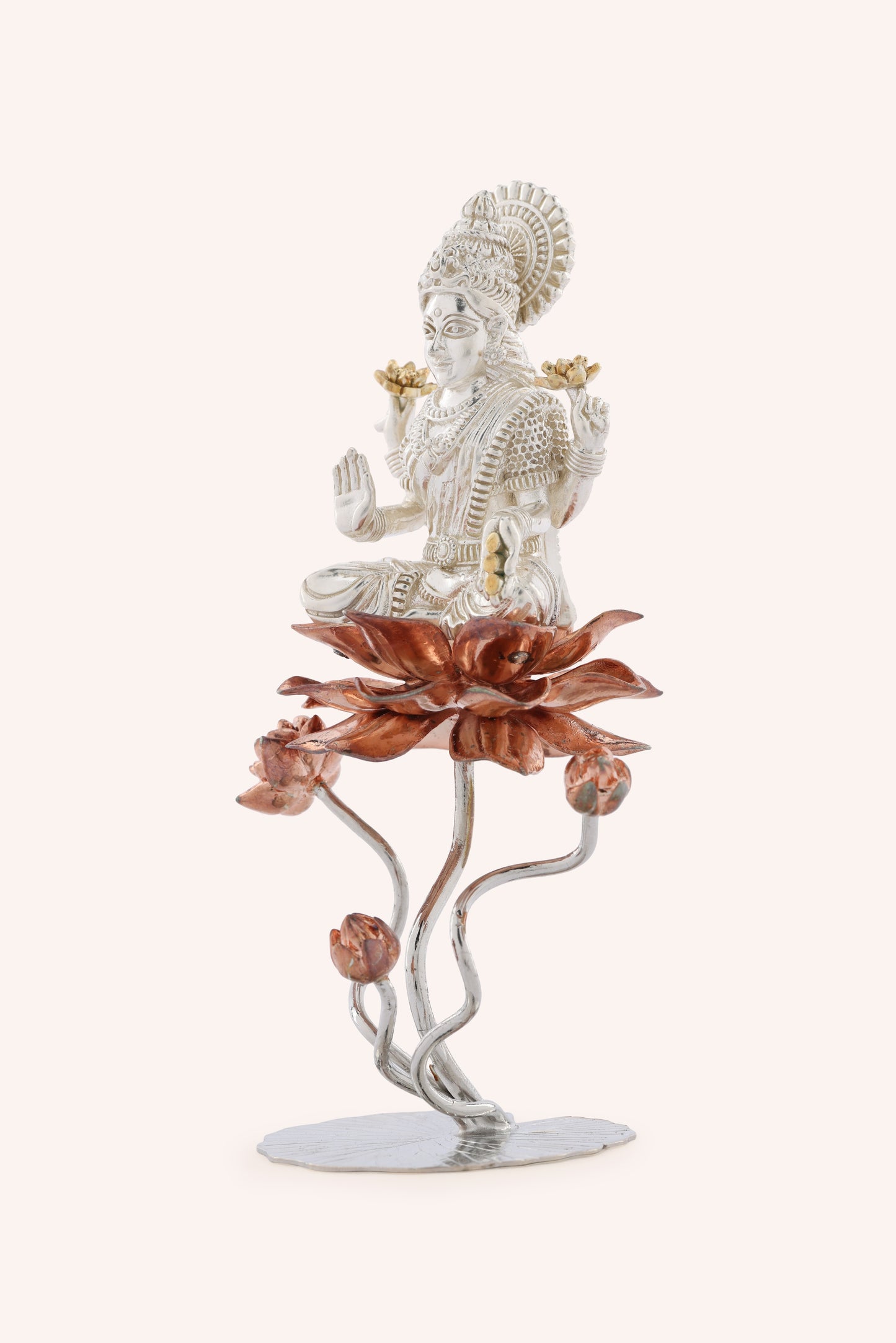Goddess Lakshmi Idol on Lotus