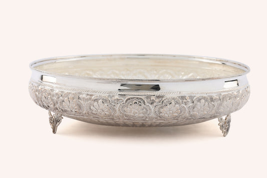 Floral Nakshi Silver Urli