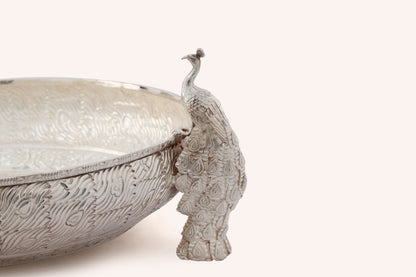 Peacock Silver Urli