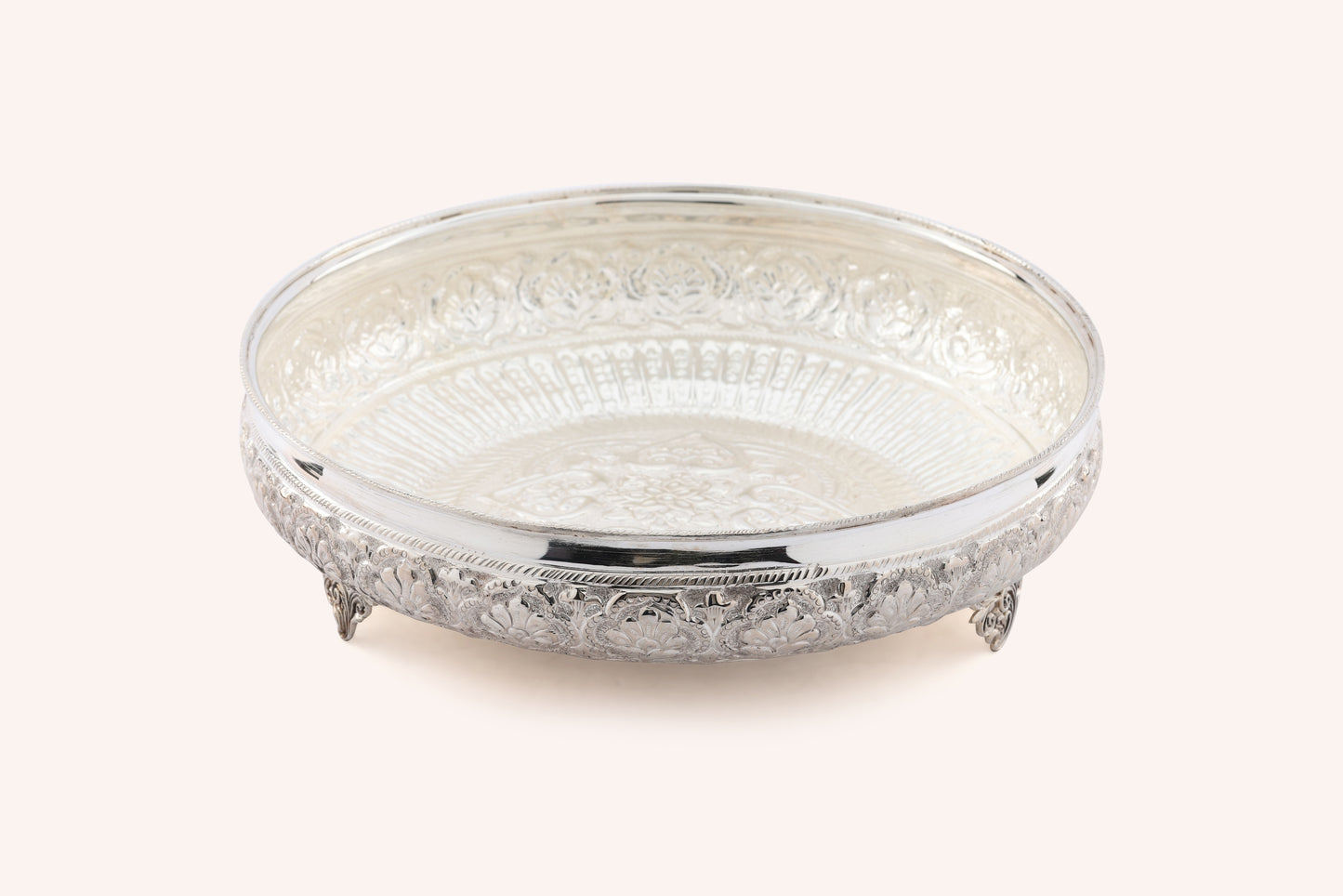 Floral Nakshi Silver Urli