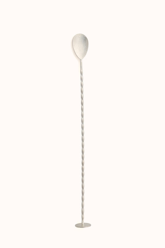 Matte Brushed Silver Bar Spoon