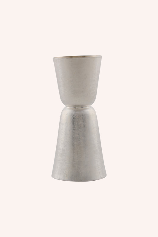 Matte Brushed Silver Cocktail Jigger