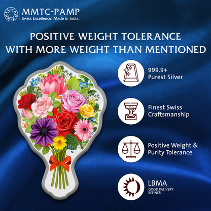 Bouquet of Flower 50gm Silver Coin