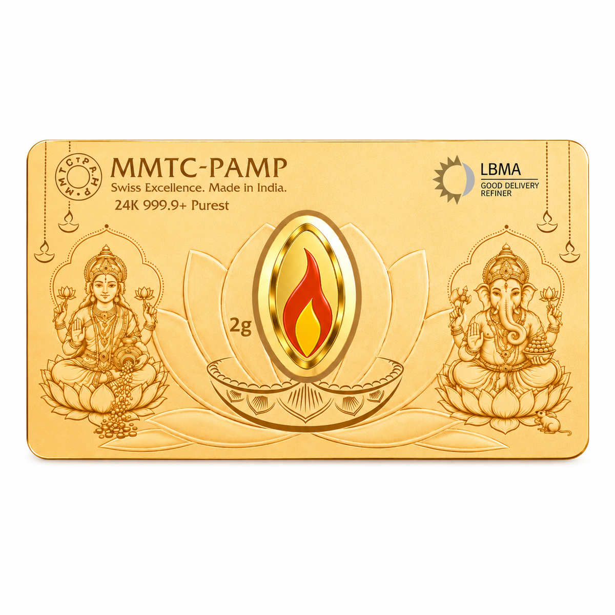 2gm Diwali Jyoti Coloured Purest 24k (999.9+)