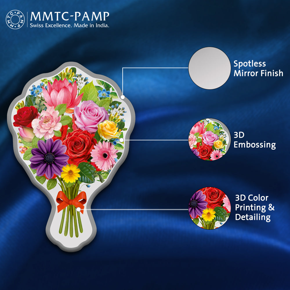 Bouquet of Flower 50gm Silver Coin