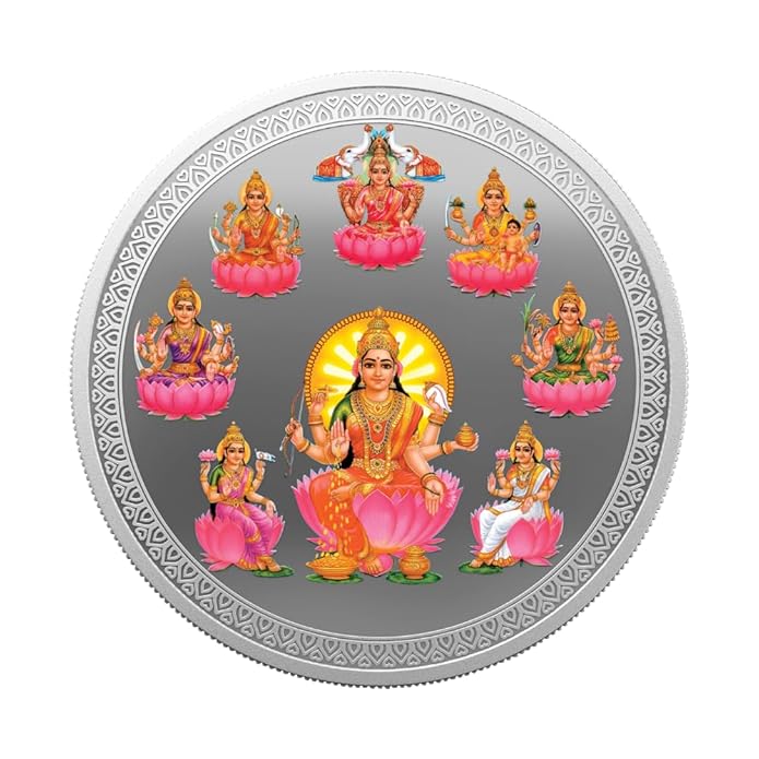 Ashta Lakshmi 50gms Silver Coin