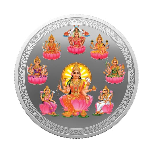 Ashta Lakshmi 50gms Silver Coin