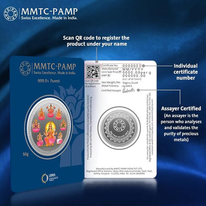 Ashta Lakshmi 50gms Silver Coin