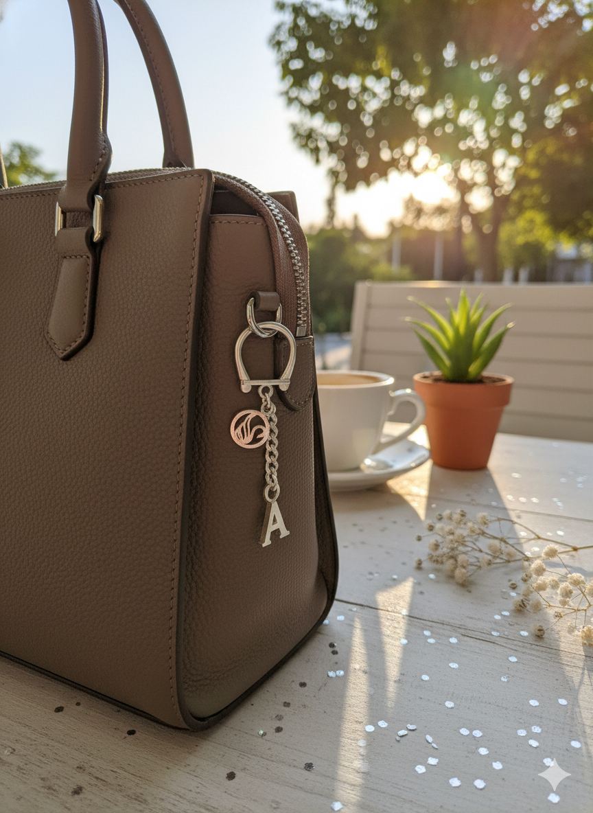 Personalised Alphabet Keychain in 925 Pure Silver