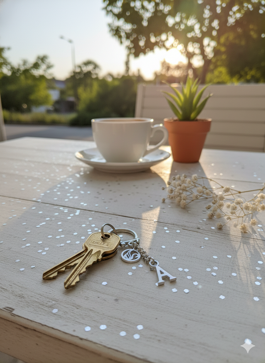 Personalised Alphabet Keychain in 925 Pure Silver