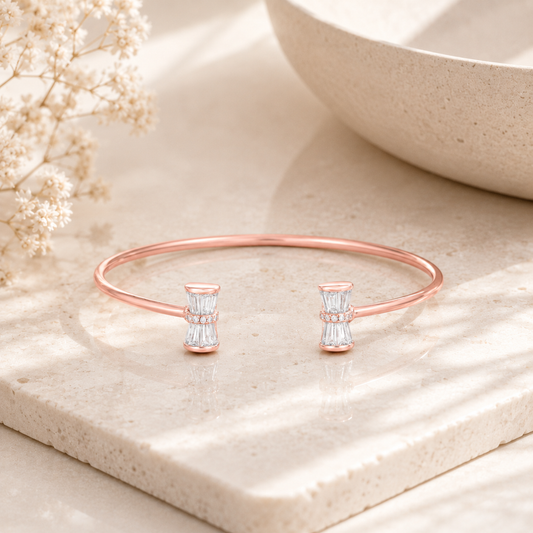 Twin Radiance Cuff in Rose Gold