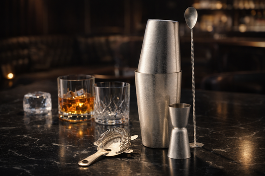 Matte Brushed Silver Bar Tool Set