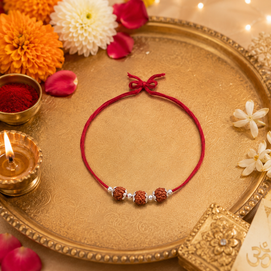 Trinity Rudraksha Rakhi