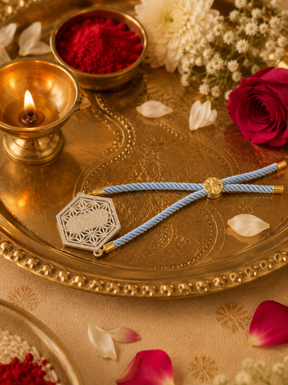 Personalised Name Keepsake Rakhi | Converts into a Silver Keychain | Free Key Ring Included (Copy)