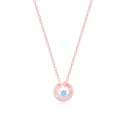 Blue Butterfly Halo Pendant