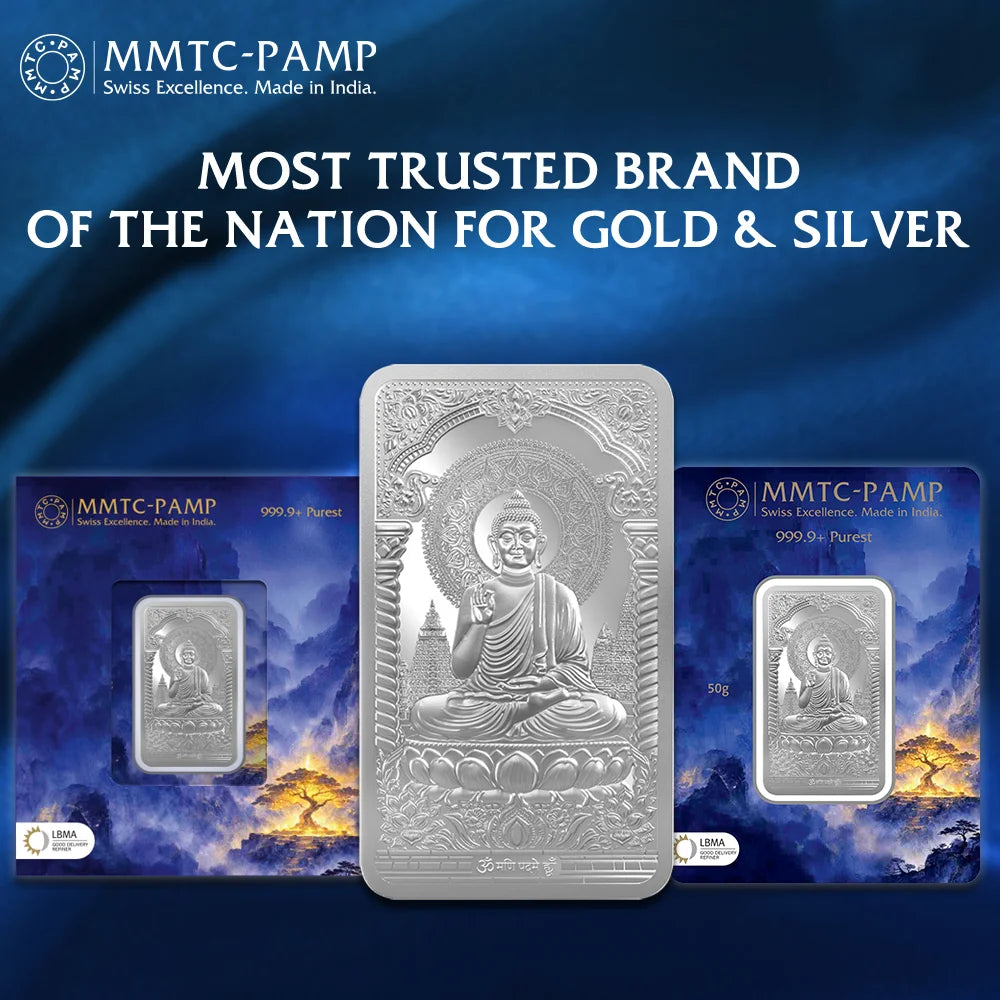 Lord Buddha 50gm Silver Bar