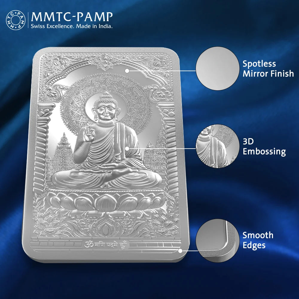 Lord Buddha 50gm Silver Bar