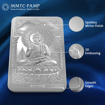 Lord Buddha 50gm Silver Bar