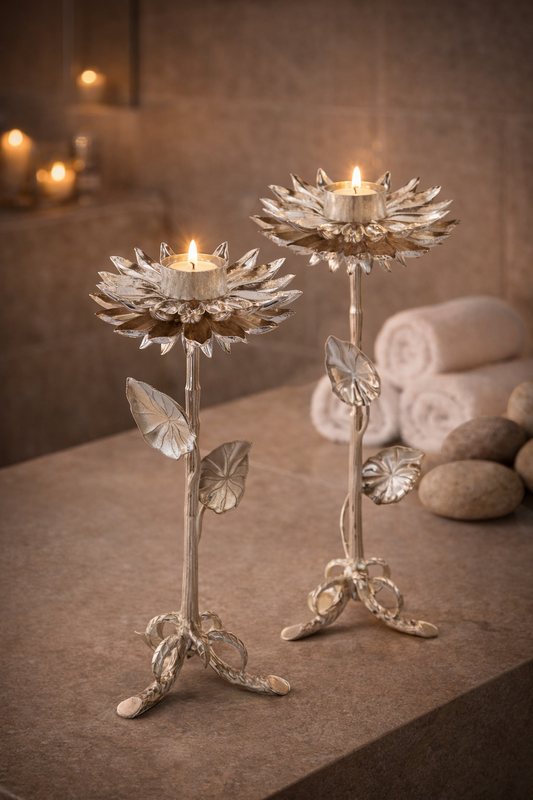 Sunflower Leaf Candle Stand