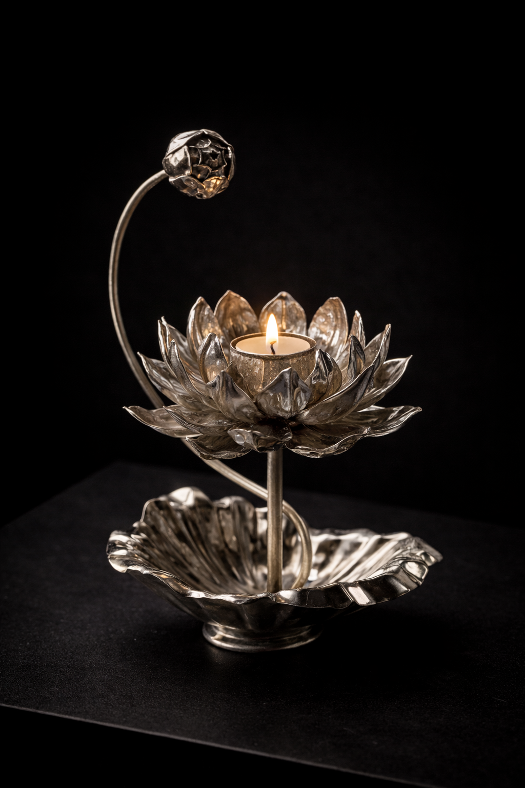 Lotus Bloom Candle Stand
