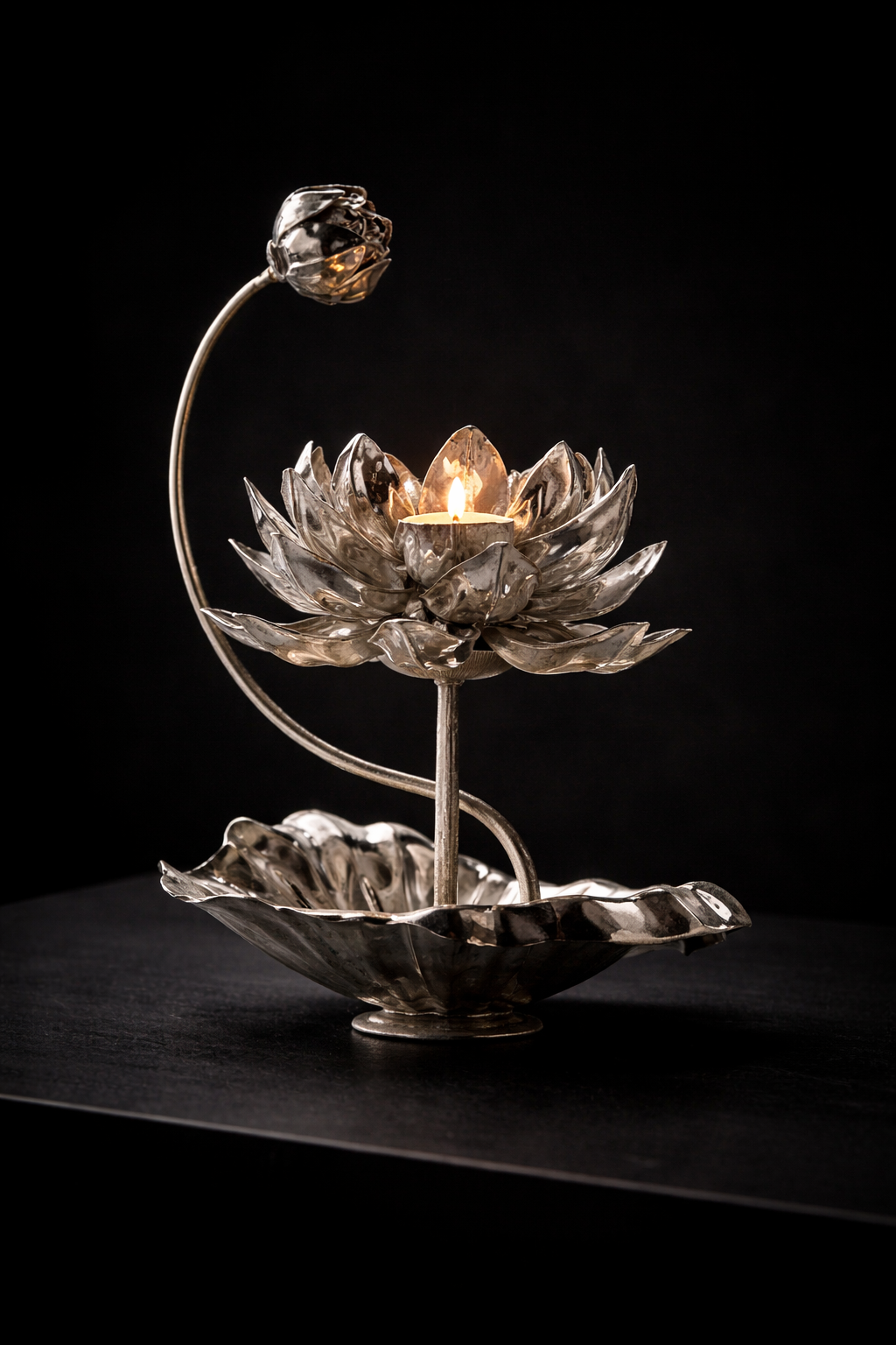Lotus Bloom Candle Stand