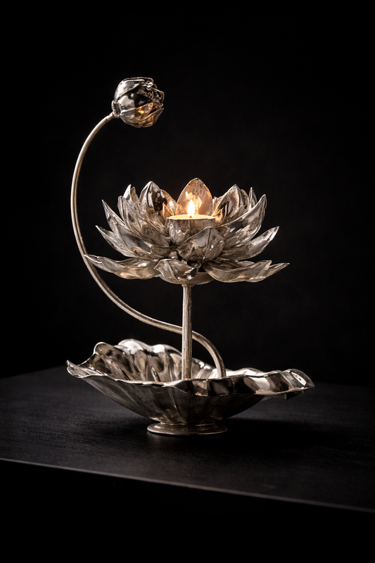 Lotus Bloom Candle Stand