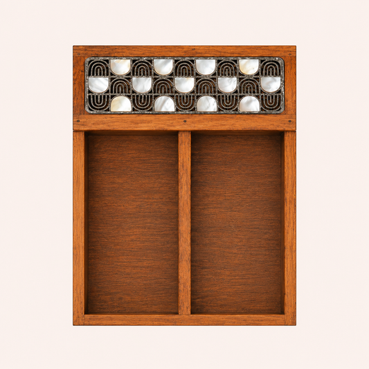 Silver Checkered Napkin & Dining Box