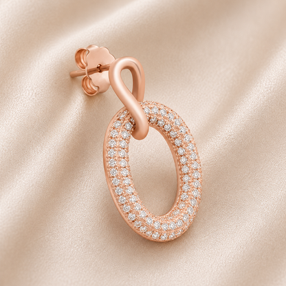 Oval Halo Earrings