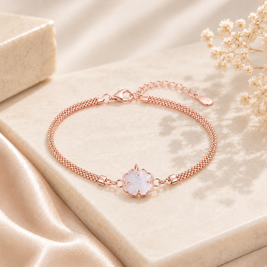 Rose Gold Celestial Pearl Bracelet