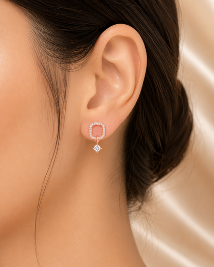 Aurelle Drop Stud Earrings